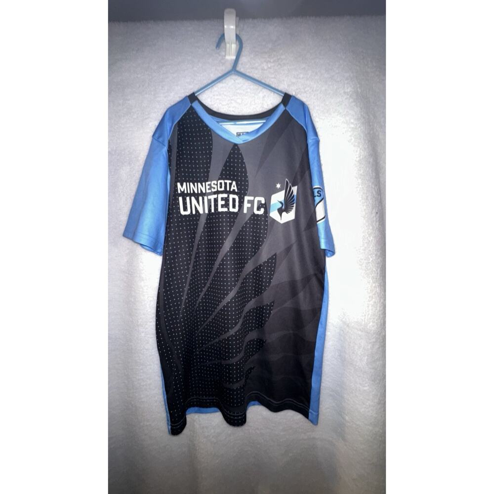 Minnesota United FC Loons Youth XL Jersey MLS Black Blue Soccer Shirt